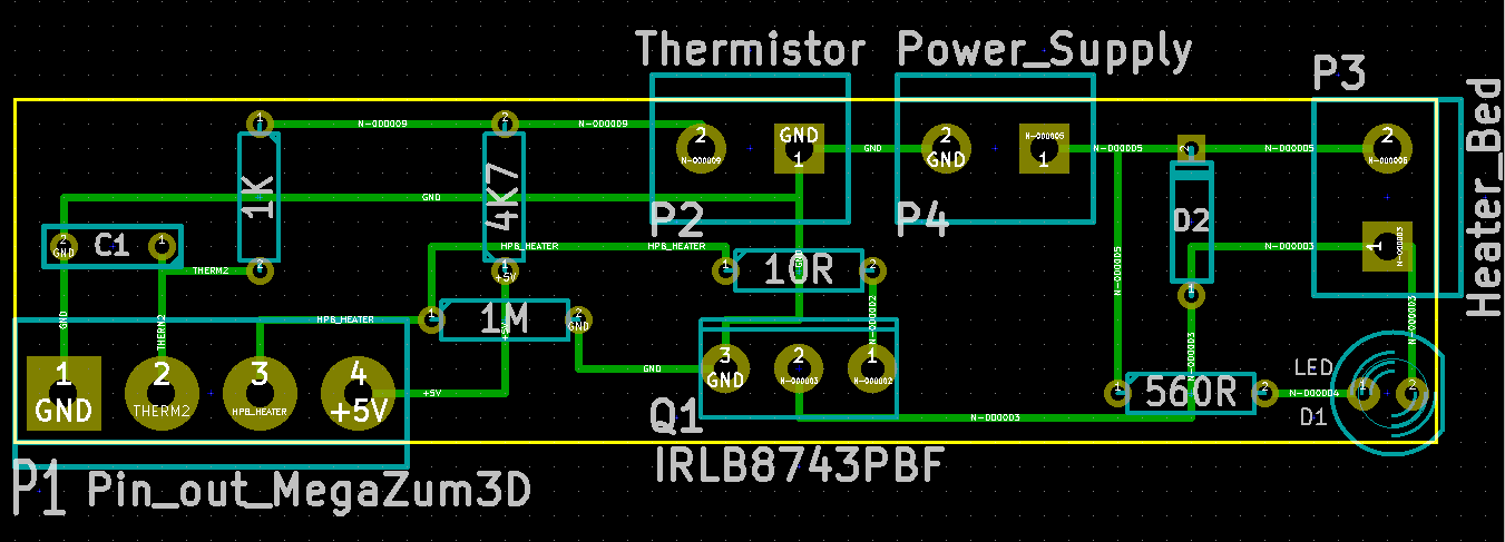 PCB heated Bed Hephestos 2